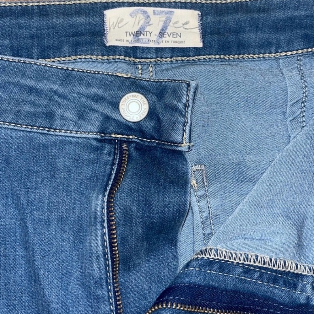 Free People High-Waist Blue Flared Jeans - Size 27 - Picture 2 of 5
